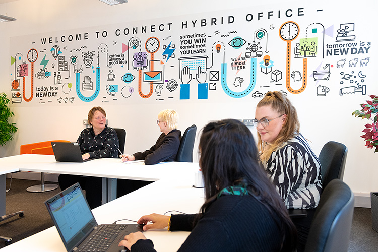 Connect Derby Hybrid Office Meeting